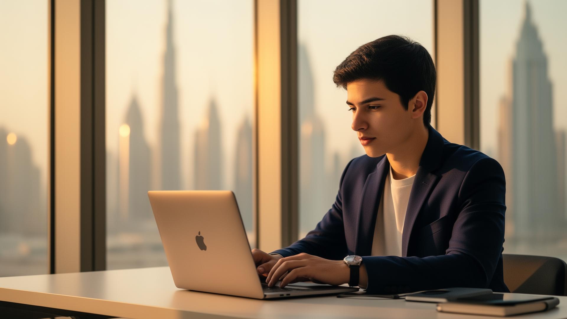 Entrepreneur working from Dubai
